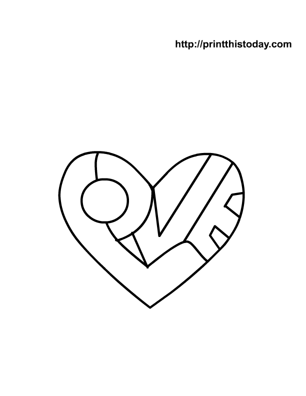 Heart coloring pages | 着色のページ | 着色页 | #12 Free Printable 