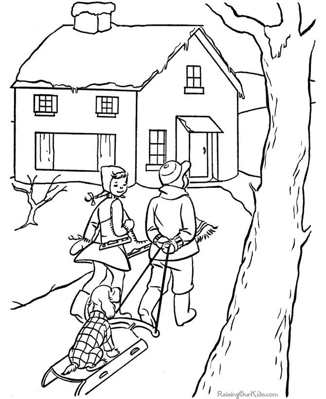 Winter Coloring Pages (5) - Coloring Kids