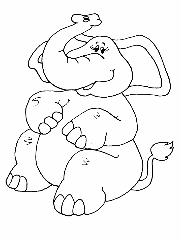 Printable Elephants 1 Animals Coloring Pages - Coloringpagebook.com