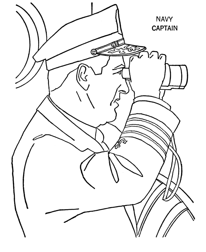 memorial day coloring pages navy captain