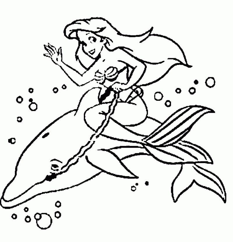 Dolphin-And-Mermaid-Coloring- 