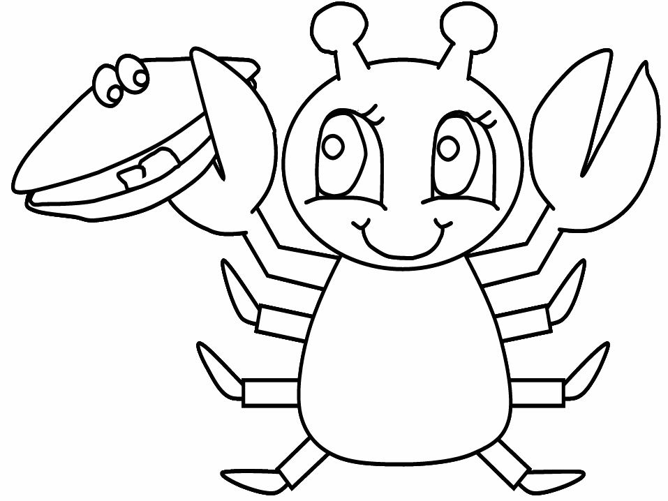 ocean lobster animals coloring pages book