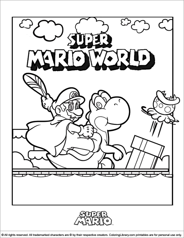 Super Mario Brothers coloring picture