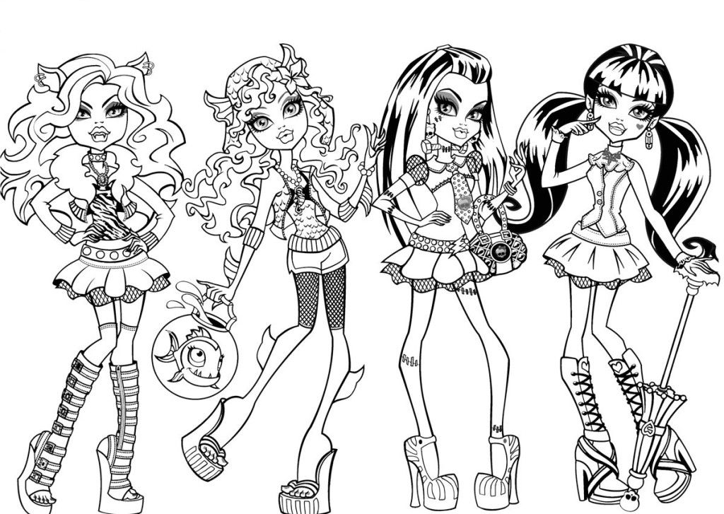monster high dolls Colouring Pages (page 2)