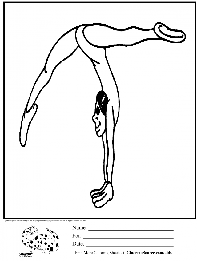 Gymnastics Coloring Pages Coloring Page Olympic Gymnastics 168222 