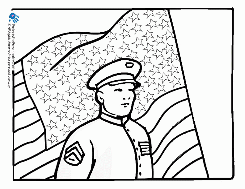 printable soldier flag coloring page from
