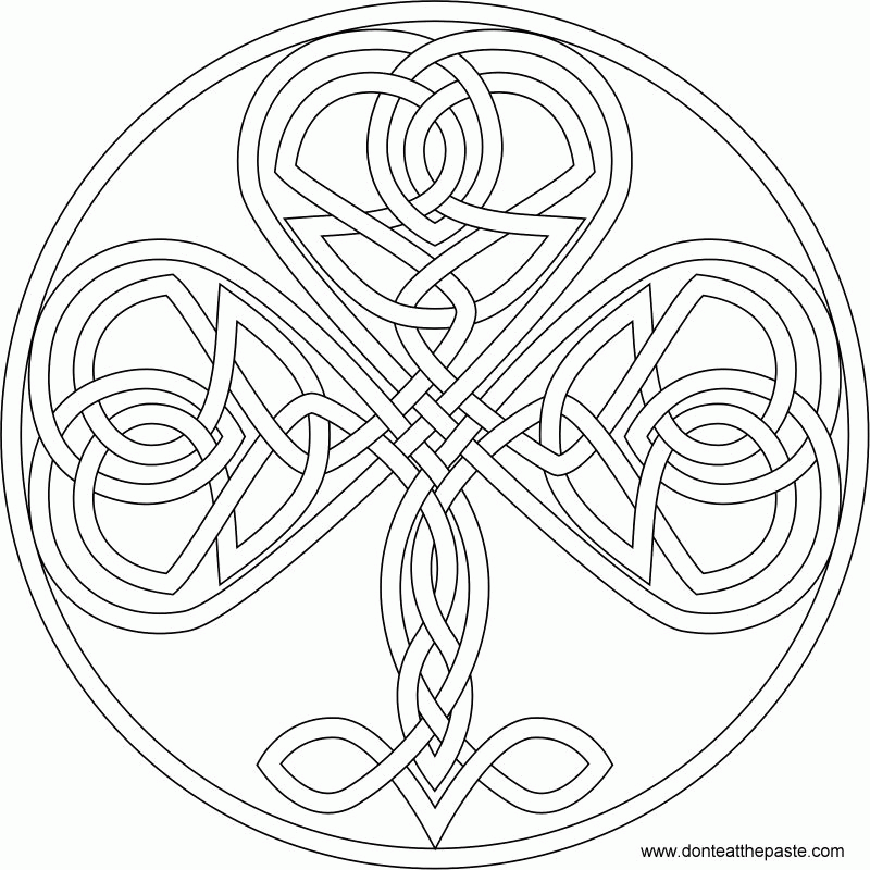 Don't Eat the Paste: Shamrock Coloring Page and Embroidery Pattern