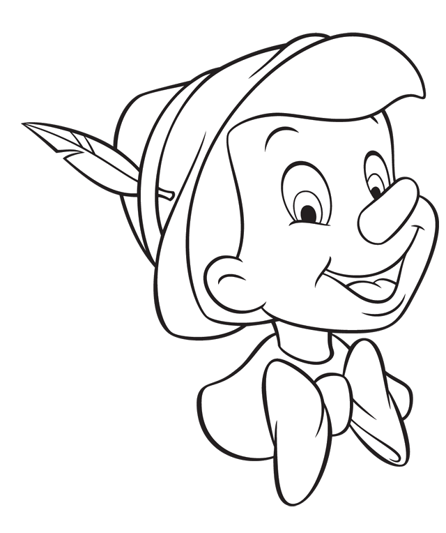 Face Of Pinocchio Coloring Pages - Pinocchio Coloring Pages : Free 