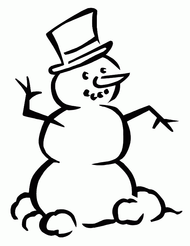 Snowman Coloring Pages Printable 390 | Free Printable Coloring Pages