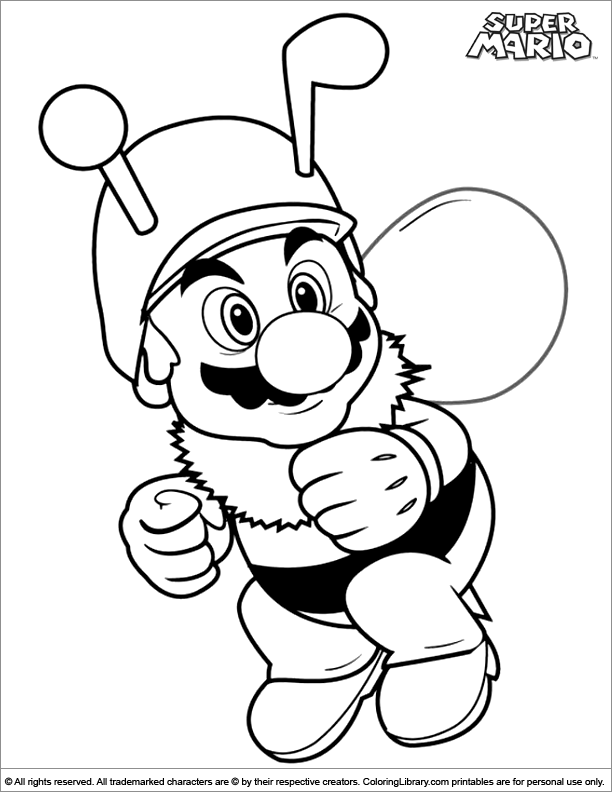 Super Mario Brothers coloring picture