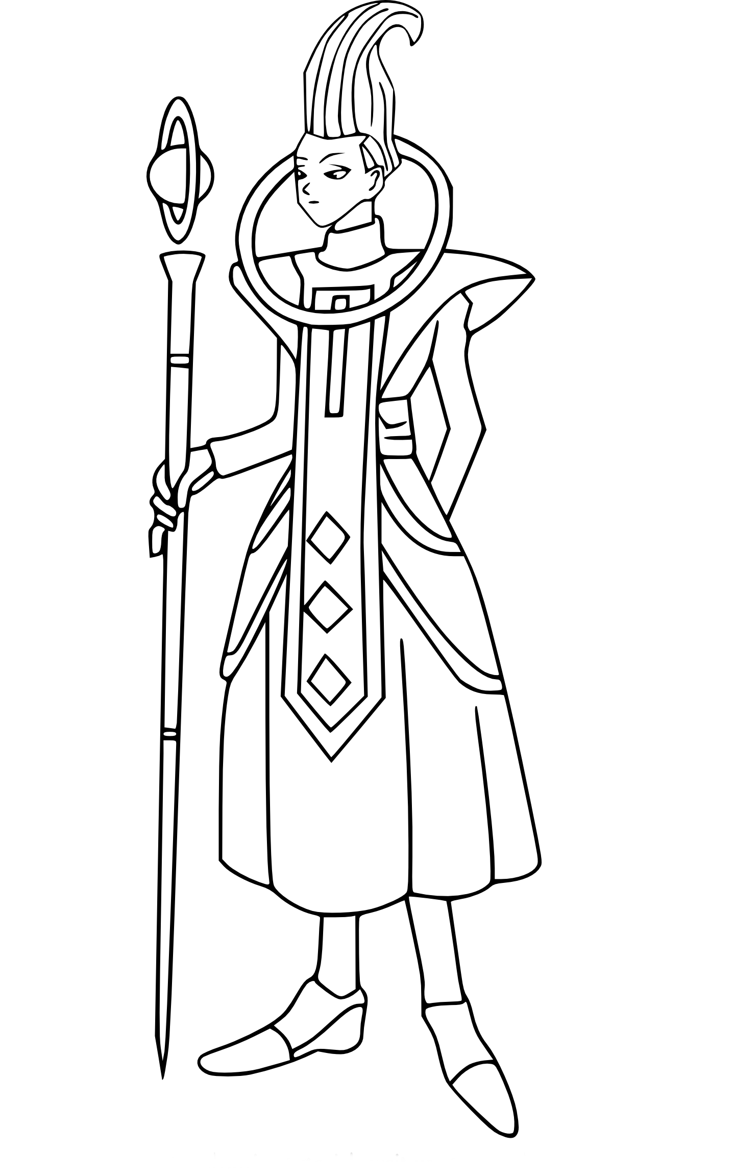 Whis Dragon Ball Z coloring page - free printable coloring pages on  coloori.com