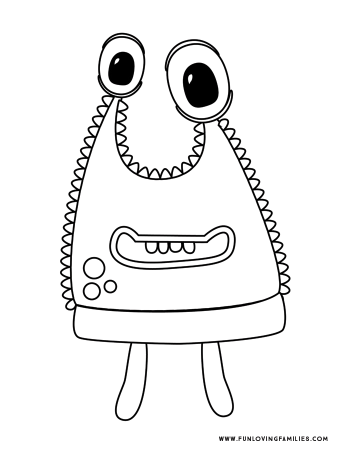 Monster Coloring Pages: 4 Cute and Silly Monsters for Kids (Free  Printables) - Fun Loving Families