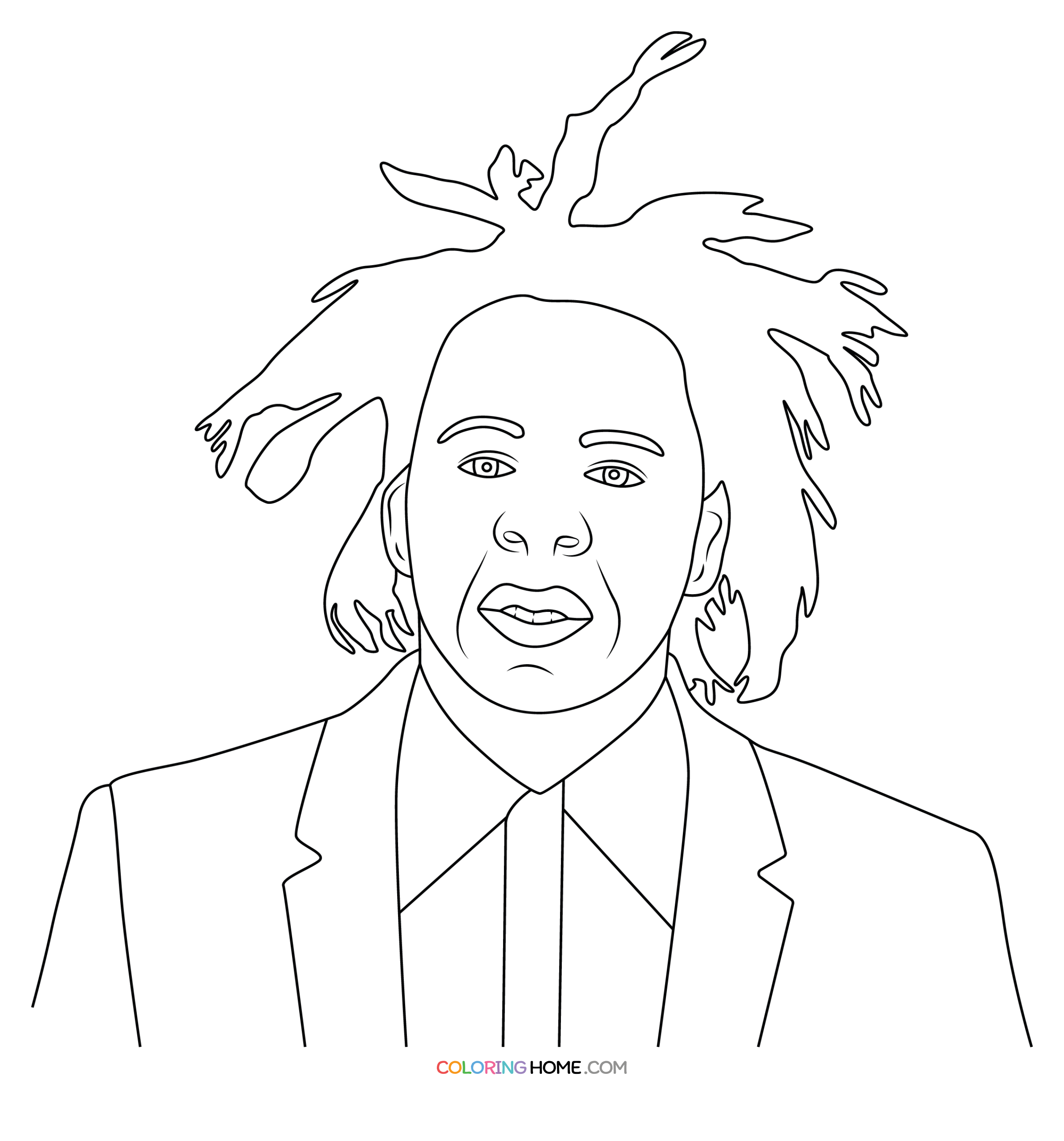 Jay Z coloring page