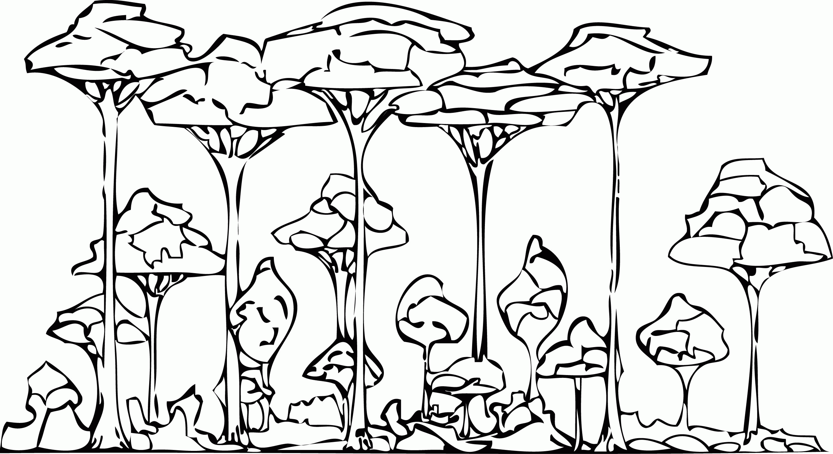 color the african rainforest. rainforest cute animals coloring ...