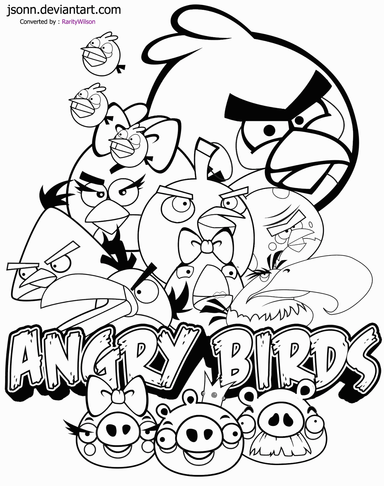 Angry Bird Christmas Coloring Pages - Coloring Pages For All Ages