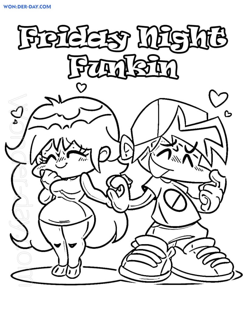 Friday Night Funkin coloring pages - Printable coloring pages