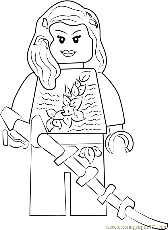 Lego Poison Ivy Coloring Page for Kids - Free Lego Printable Coloring Pages  Online for Kids - ColoringPages101.com | Coloring Pages for Kids