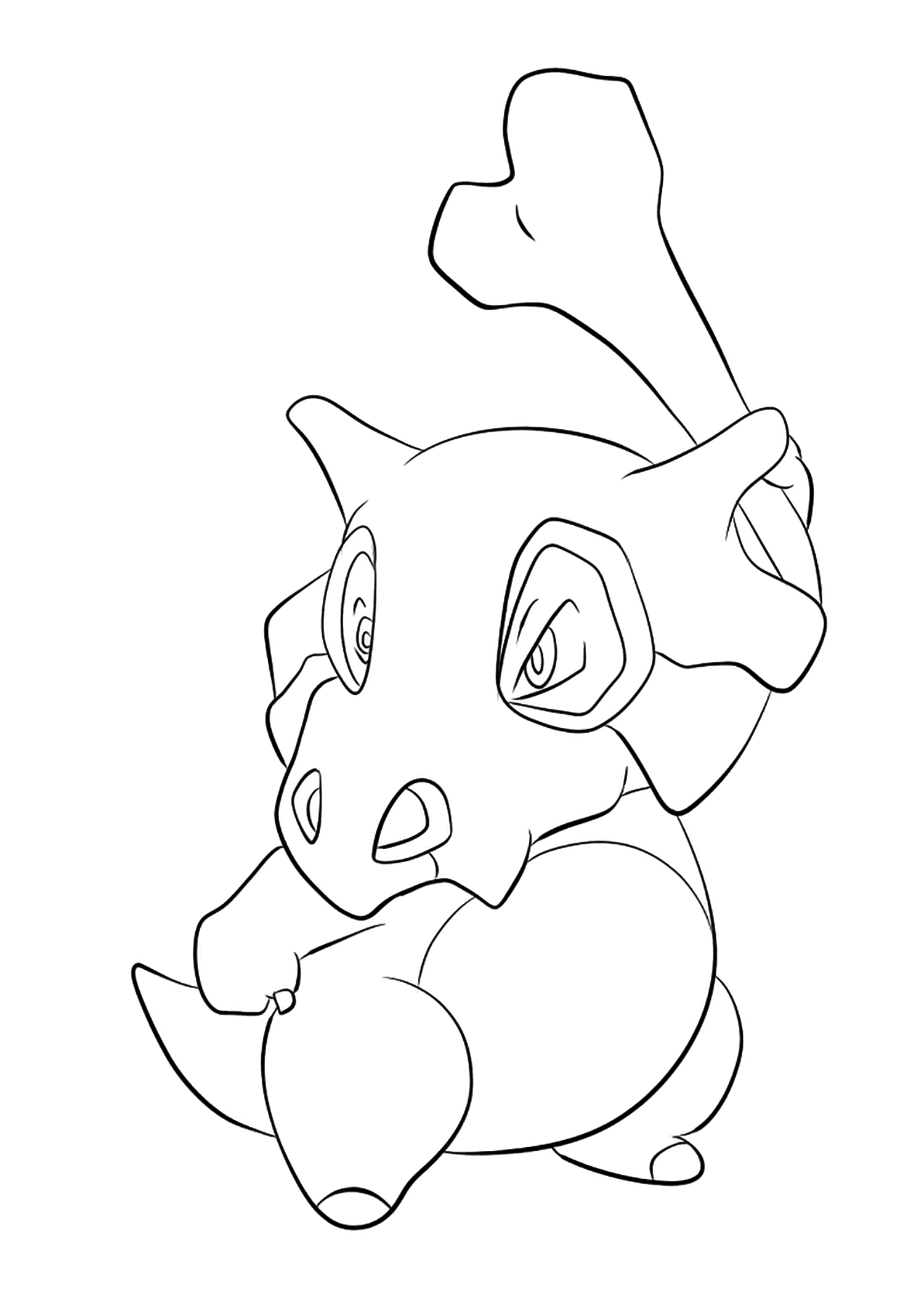 Cubone No.104 : Pokemon Generation I - All Pokemon coloring pages Kids Coloring  Pages