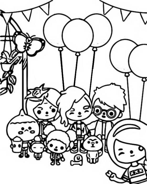 Coloring page Toca Life : Birthday party 12