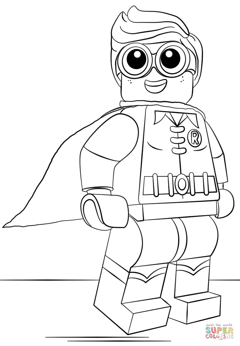 Lego Robin coloring page | Free Printable Coloring Pages
