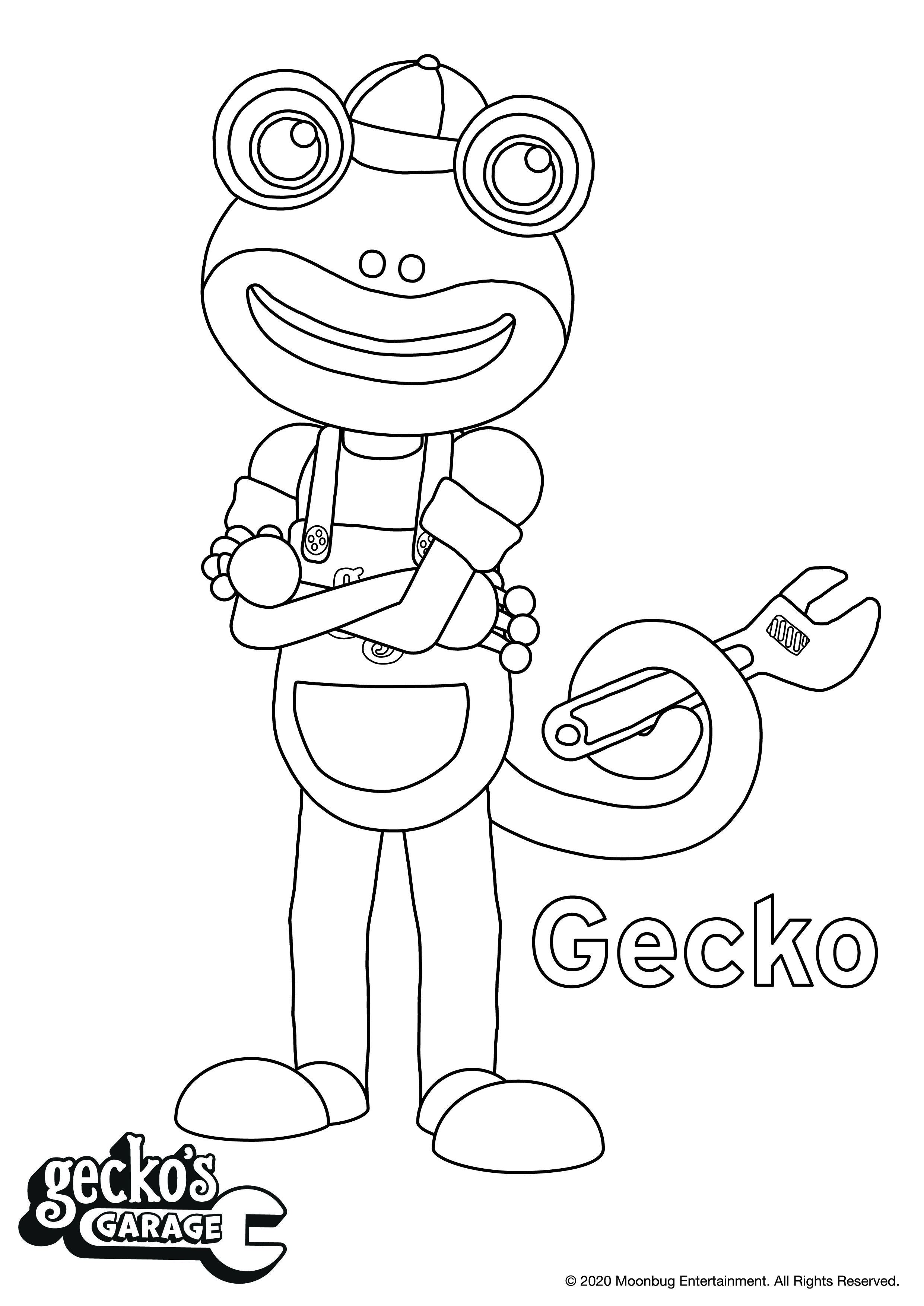 Gecko's Garage Activity/Coloring Sheet