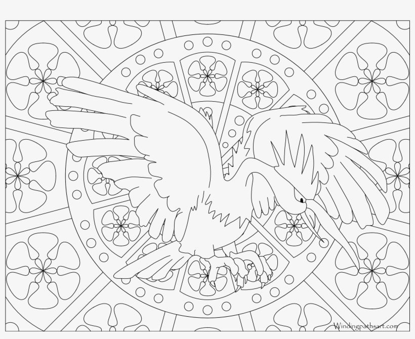 Adult Pokemon Coloring Page Pidgeot - Coloring Book - 3300x2550 PNG  Download - PNGkit