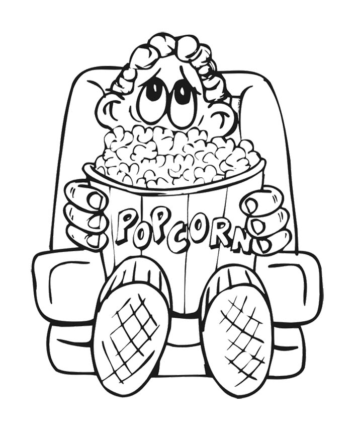 popcorn coloring pages - Clip Art Library