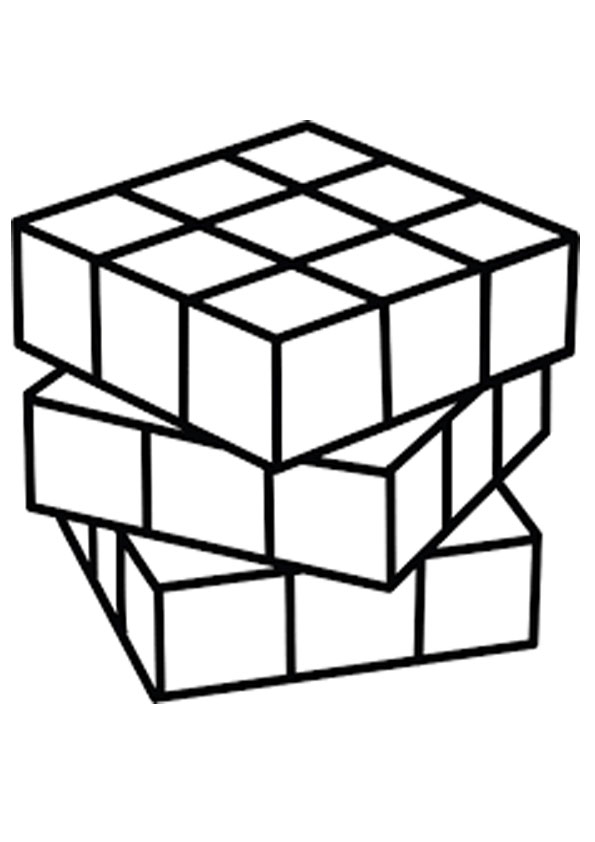 Coloring Pages | Printable Rubik's cube coloring pages