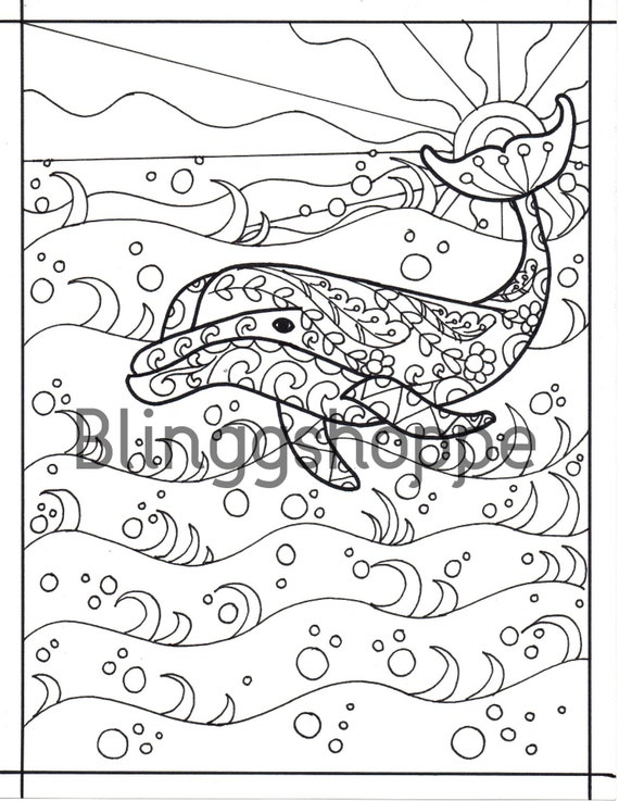 Adult Coloring Pages Dolphin Coloring Page Sealife - Etsy Singapore