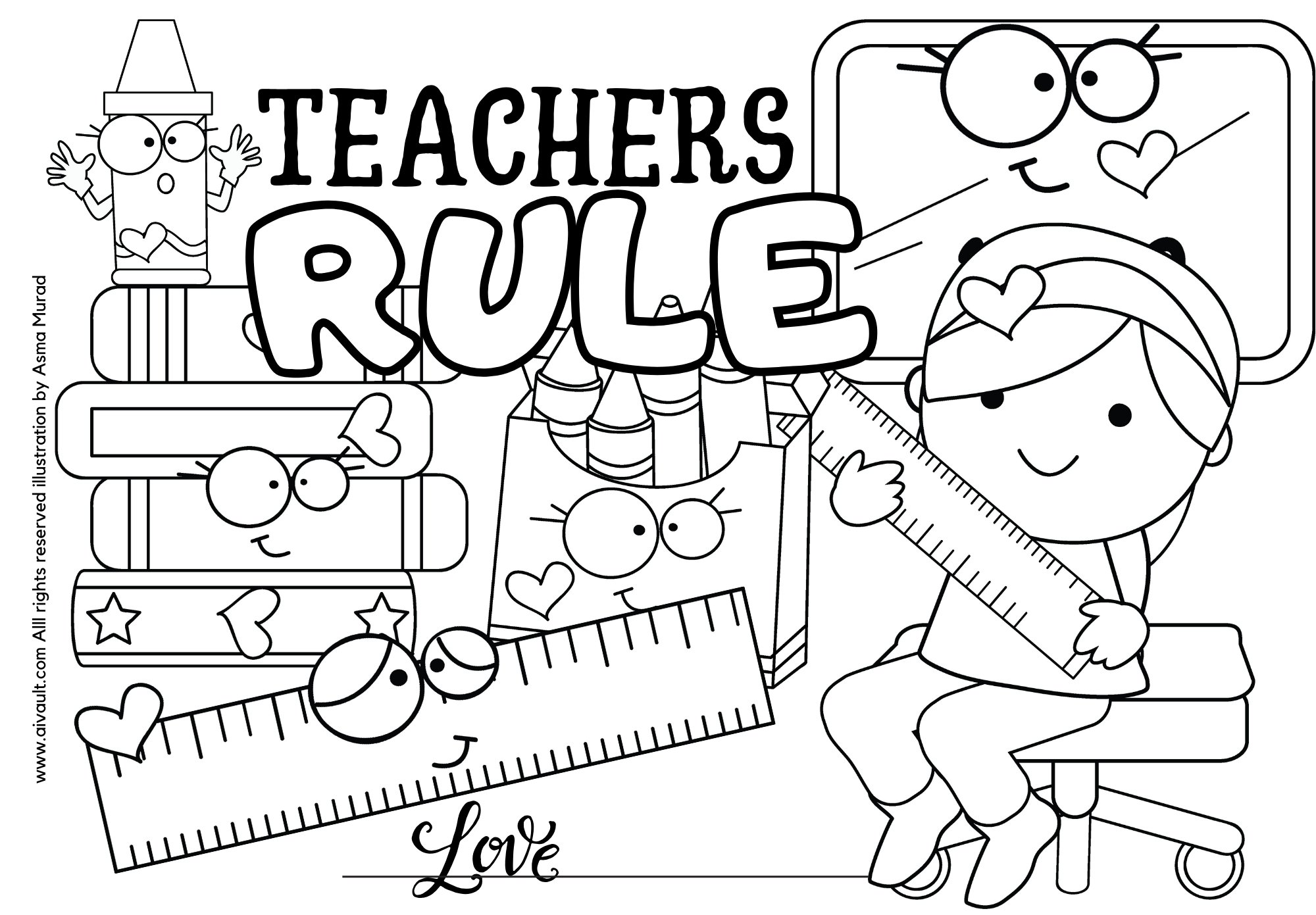 Teacher Appreciation Coloring Pages PDF ...