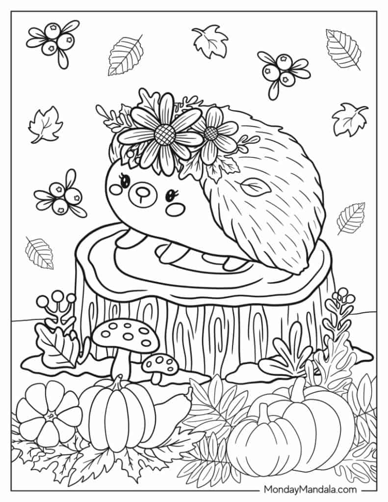 68 Autumn & Fall Coloring Pages (Free ...