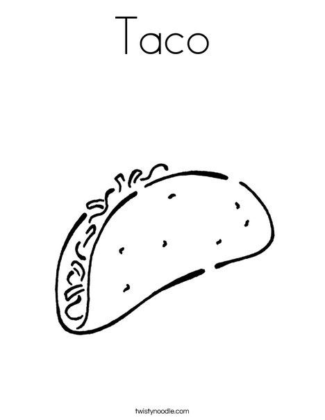 Taco Coloring Page - Twisty Noodle