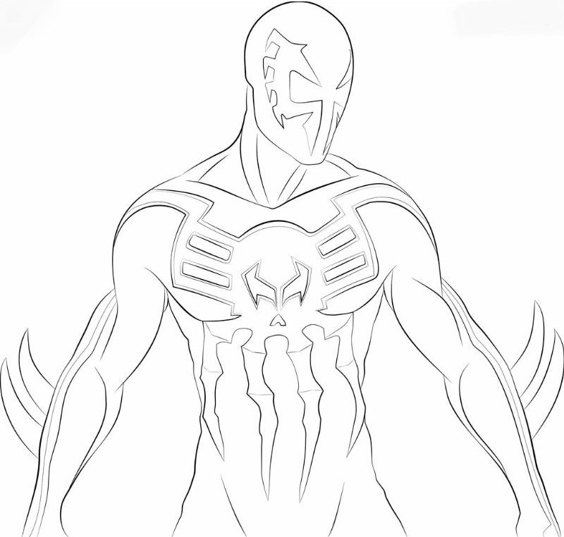 Spiderman 2099 coloring pages | Cute coloring pages, Spiderman, Coloring  pages