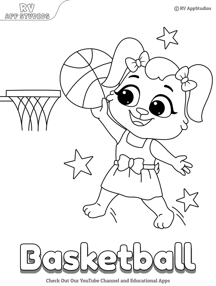 Printable Basketball Coloring Pages for kids | Free Basketball Coloring  Sheets