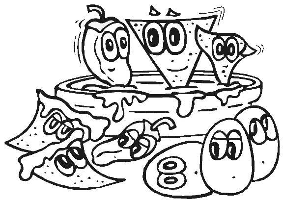 Nachos Coloring Book | Detailed coloring pages, Coloring books, Coloring  book pages