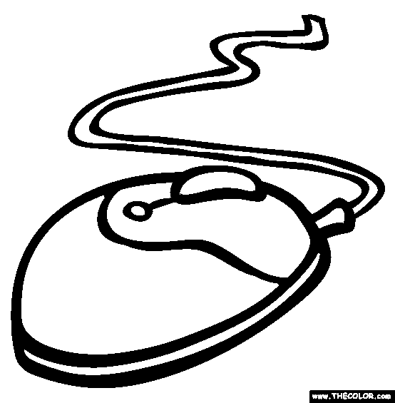 The Computer Mouse Coloring Page | Free The Computer Mouse Online Coloring