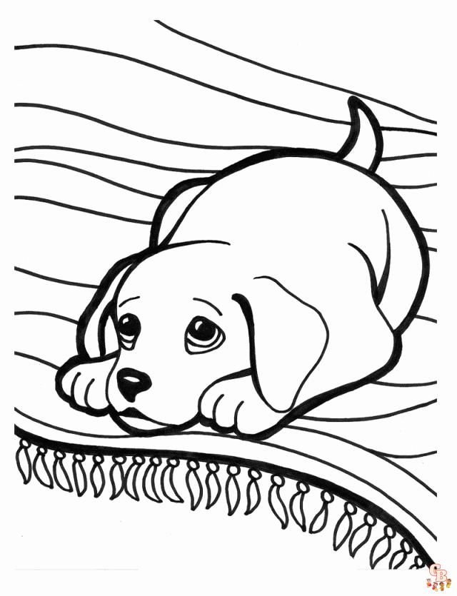 Delightful Golden Retriever Coloring Pages at GBcoloring for Dog Lovers