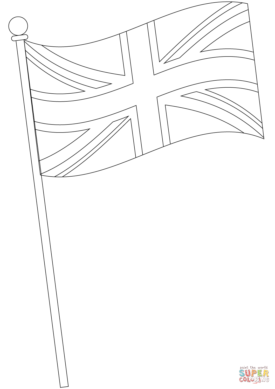 Flag of the United Kingdom coloring page | Free Printable Coloring Pages