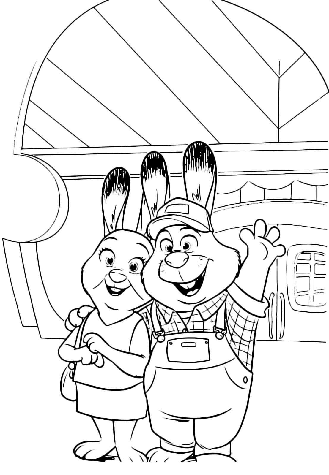 Zootopia - Bonnie e Stu Hopps the Judy's parents greet