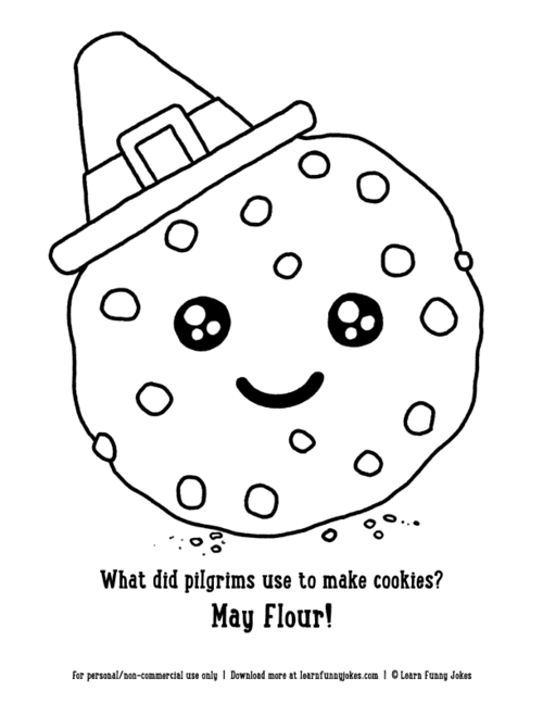 Funny coloring pages for kids - Thanksgiving coloring page for kids - May  Flour — Learn Funny Jokes