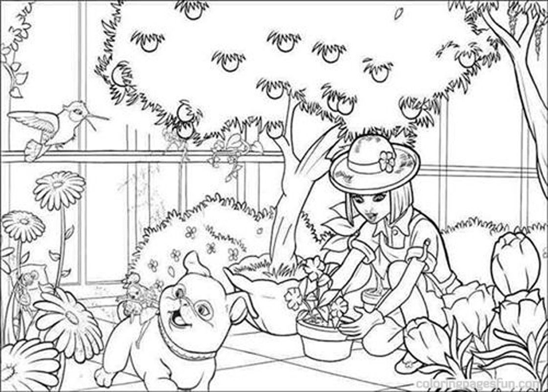 Barbie Thumbelina Coloring Pages Games - Coloring