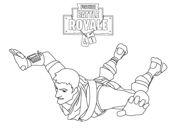 Fortnite Coloring Pages Parachute - Coloring Page Base