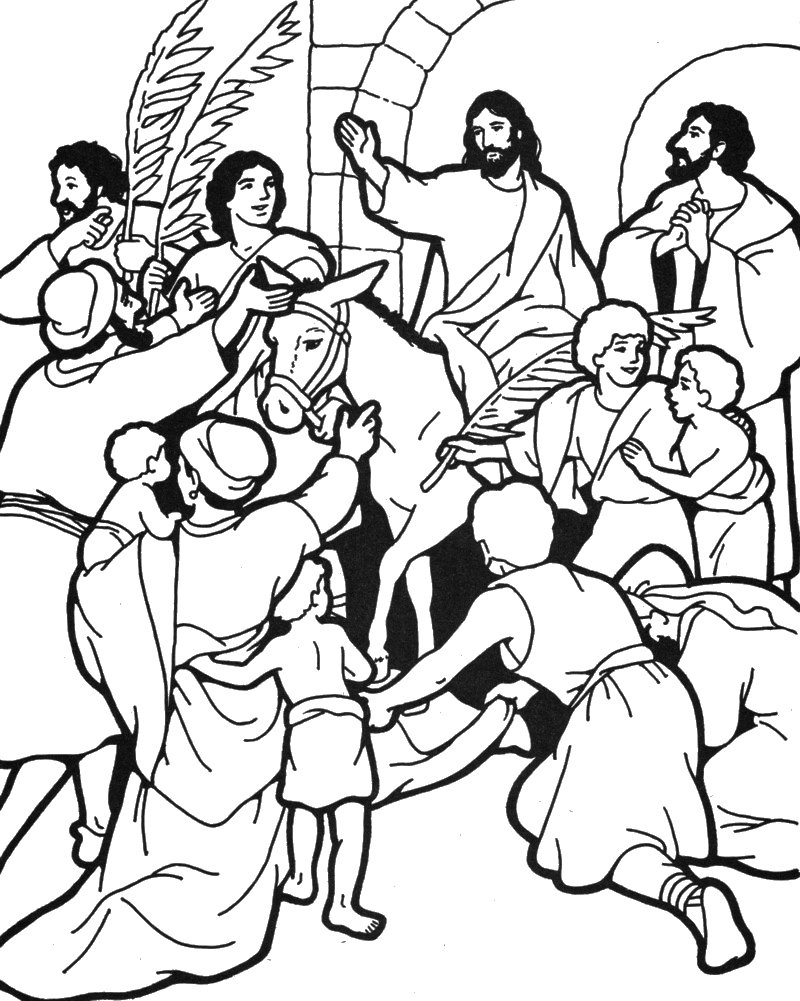 palm sunday coloring page | Coloring Page