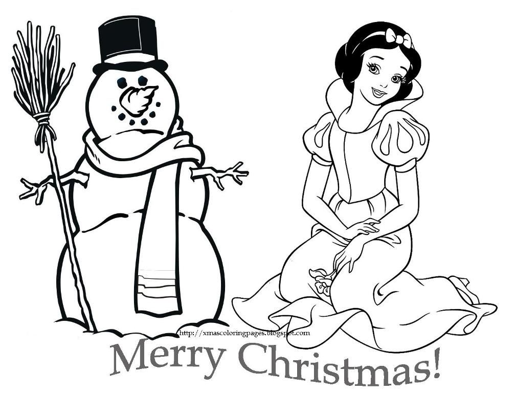 Christmas Coloring Pages Disney Princess - Coloring