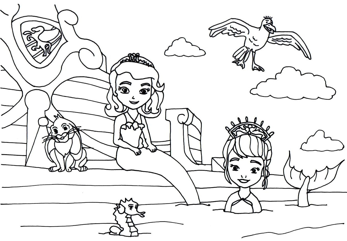 Sofia The First Coloring Pages: Floating Palace Sofia the First ...