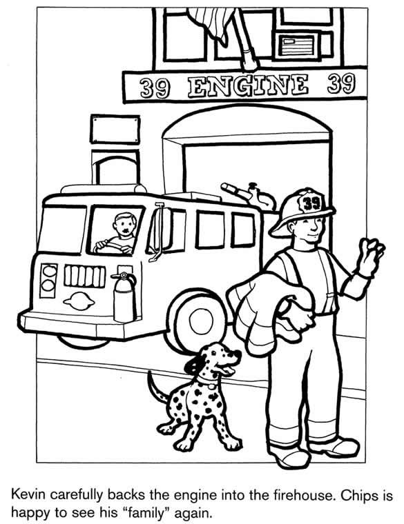 Drawings Fire Station (Buildings and Architecture) – Printable coloring  pages
