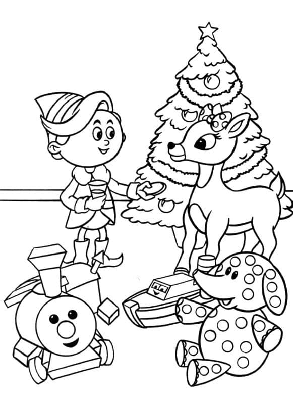 Rudolph the Red-Nosed Reindeer Coloring Pages | 100 Free Pictures