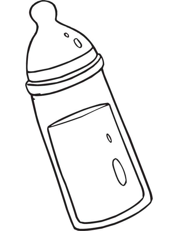 Milk bottle coloring page for kids ...