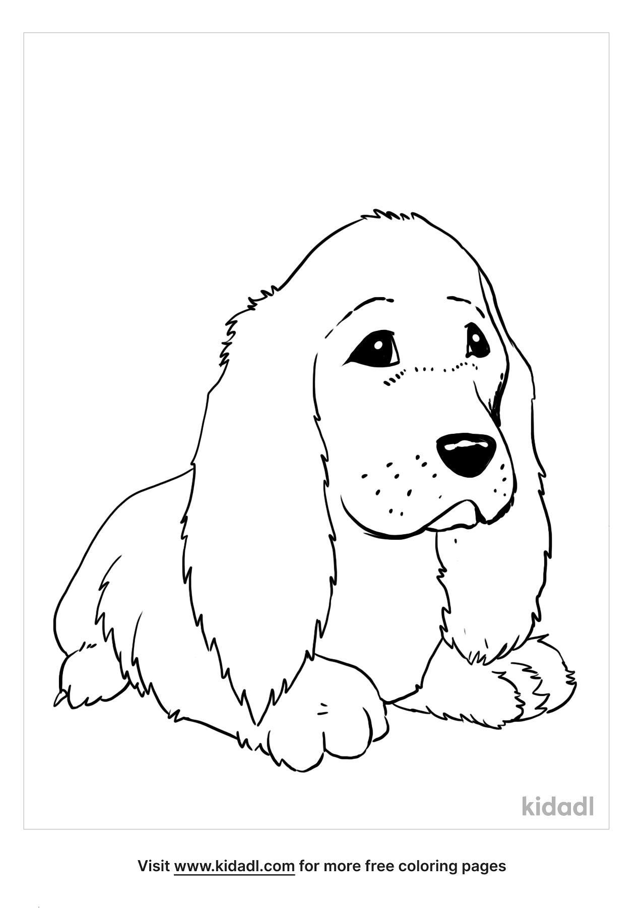 Cocker Spaniel Coloring Pages | Free Animals Coloring Pages | Kidadl