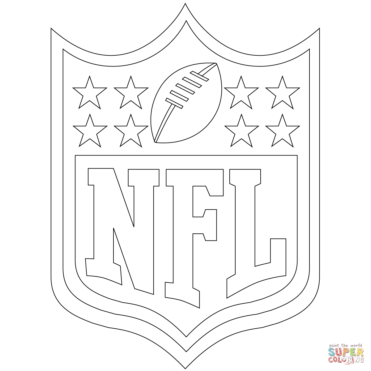 Nfl Logo - Coloring Pages for Kids and for Adults